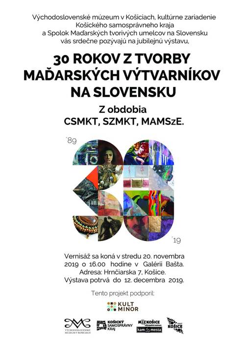 Plagát 30 rokov z tvorby maďarských výtvarníkov na Slovensku