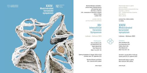 Plagát 35. Medzinárodné keramické sympózium Lučenec - Kalinovo 2023