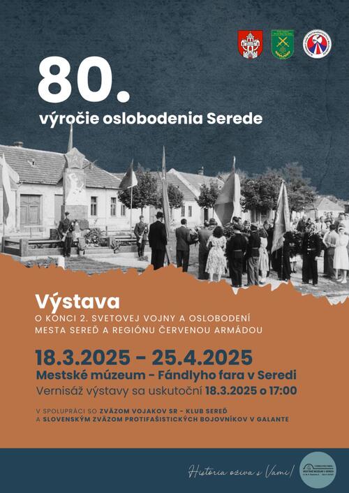Plagát 80. výročie oslobodenia Serede