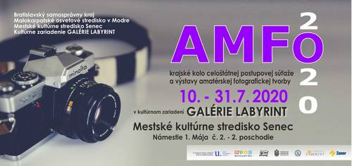 Plagát AMFO 2020 – príležitosť pre amatérskych fotografov prezentovať svoju tvorbu