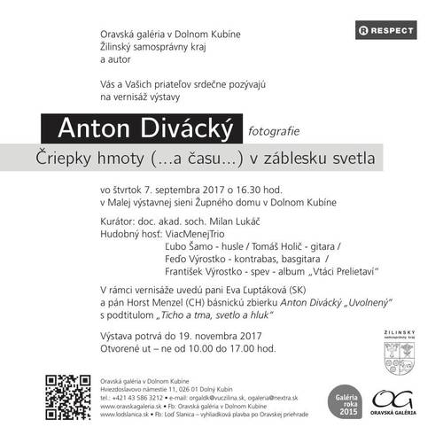 Plagát Anton Divácký - Čriepky hmoty (...a času...) v záblesku svetla