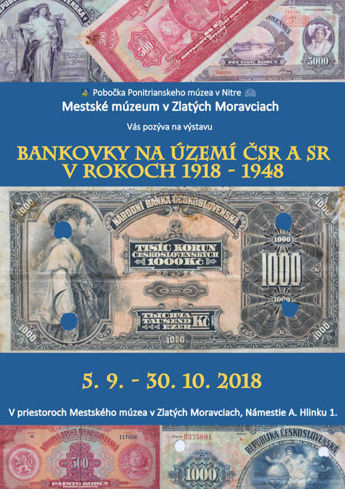 Plagát Bankovky na území ČSR a SR v rokoch 1918-1948
