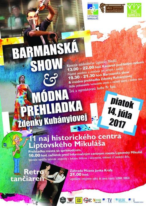 Plagát Barmanská show & módna prehliadka Zdenky Kubányiovej