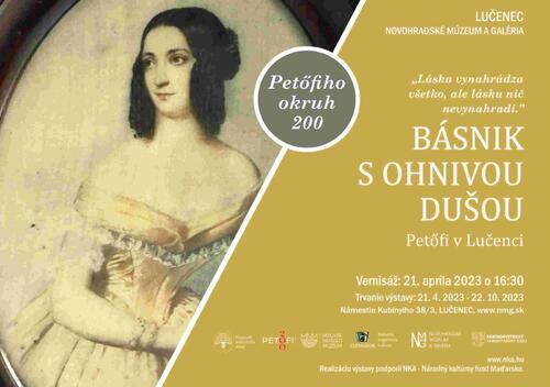 Plagát Básnik s ohnivou dušou – Petőfi v Lučenci