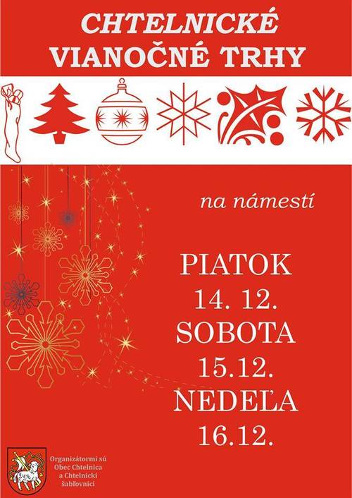 Plagát Chtelnické vianočné trhy 2018