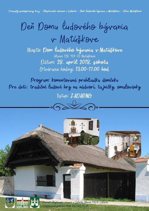 Plagát Deň Domu ľudového bývania v Matúškove