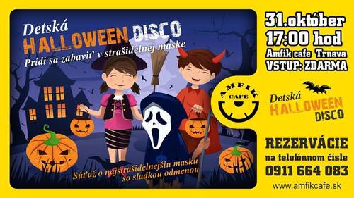 Plagát Detská Halloween Disco v Amfik cafe