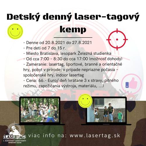 Plagát Detský denný laser-tagový kemp