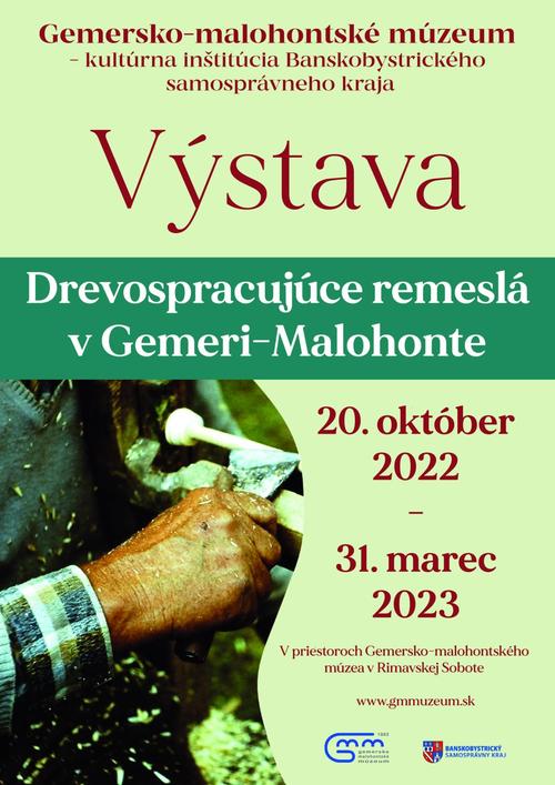 Plagát Drevospracujúce remeslá v Gemeri-Malohonte