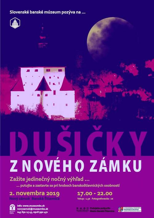 Plagát Dušičky z Nového zámku v Banskej Štiavnici 2019