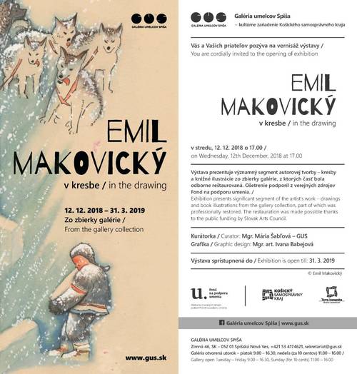 Plagát Emil Makovický v kresbe