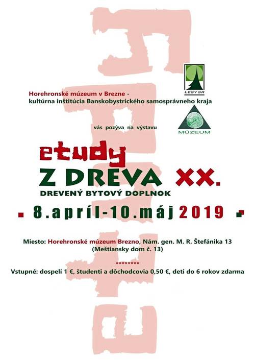 Plagát Etudy z dreva XX. – drevený bytový doplnok