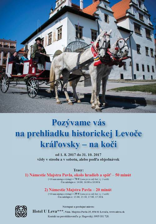 Plagát Prehliadky historickej Levoče – na koči