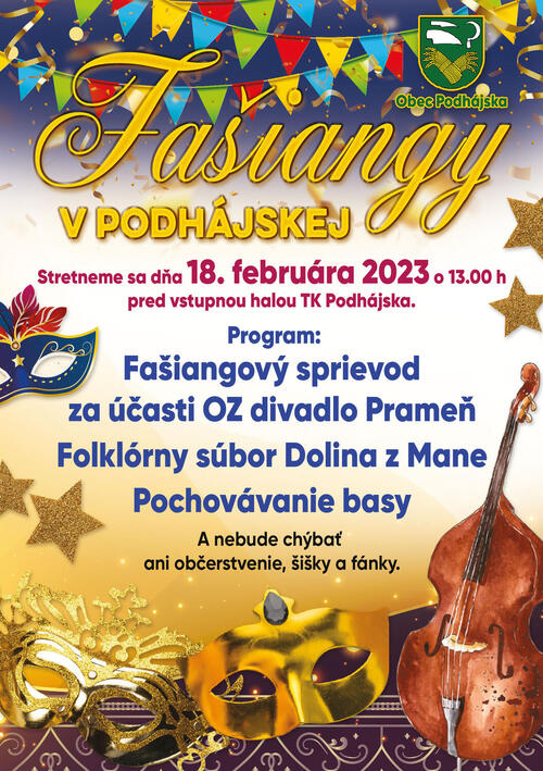 Plagát Fašiangy v Podhájskej