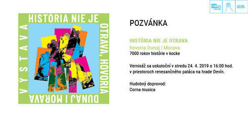 Plagát História nie je otrava. Hovoria Dunaj i Morava.