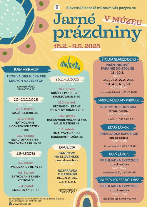 Plagát Jarné prázdniny v múzeu 2025