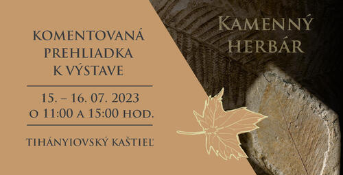 Plagát Komentovaná prehliadka výstavy Kamenný herbár