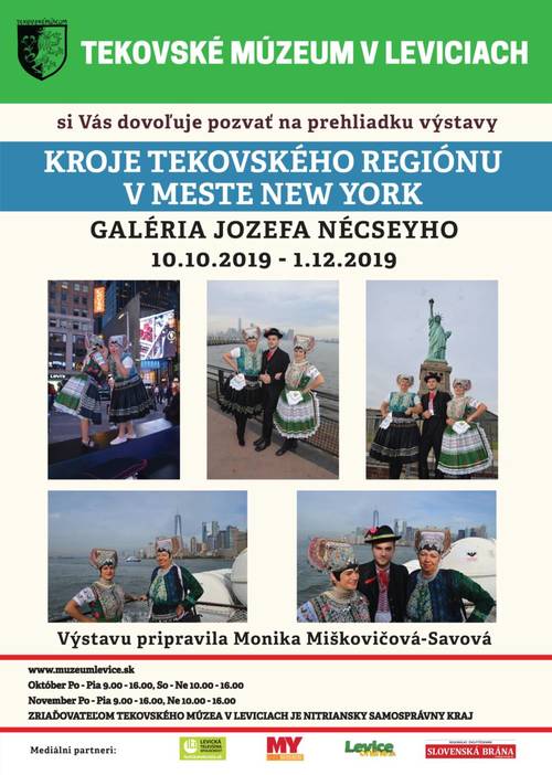 Plagát Kroje Tekovského regiónu v meste New York