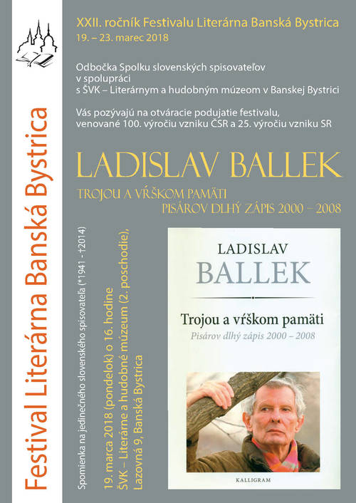 Plagát Ladislav Ballek: Pisárov dlhý zápis – Vŕškom pamäti