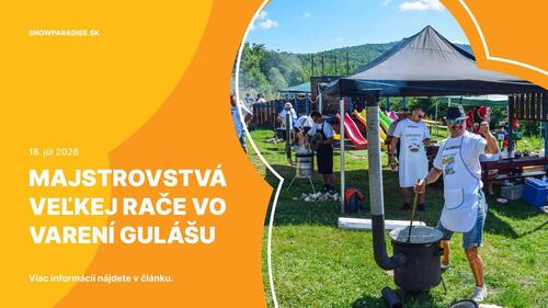 Plagát Majstrovstvá Veľkej Rače vo varení gulášu | 15. ročník