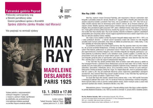 Plagát Man Ray – Madeleine Deslandes, Paris 1925