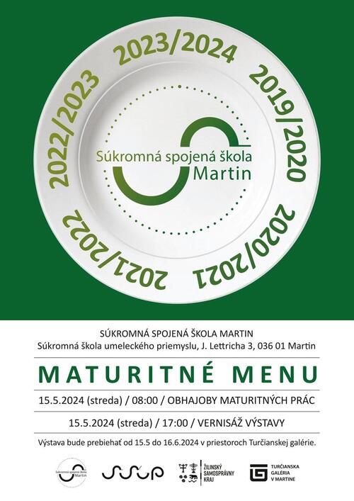 Plagát Maturitné menu