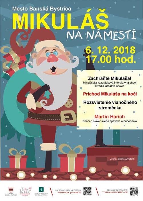 Plagát Mikuláš Banská Bystrica 2018