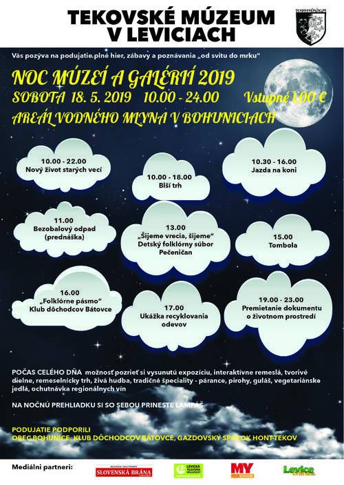 Plagát Noc múzeí a galérií 2019