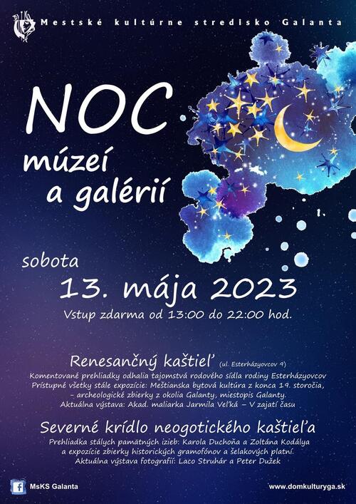 Plagát Noc múzeí a galérií