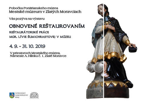 Plagát Obnovené reštaurovaním. Reštaurátorské práce Mgr. Lívie Šumichrastovej