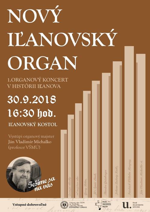 Plagát Otvárací organový koncert v Iľanove