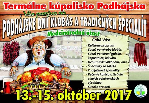 Plagát Podhájske dni klobás a tradičných špecialít