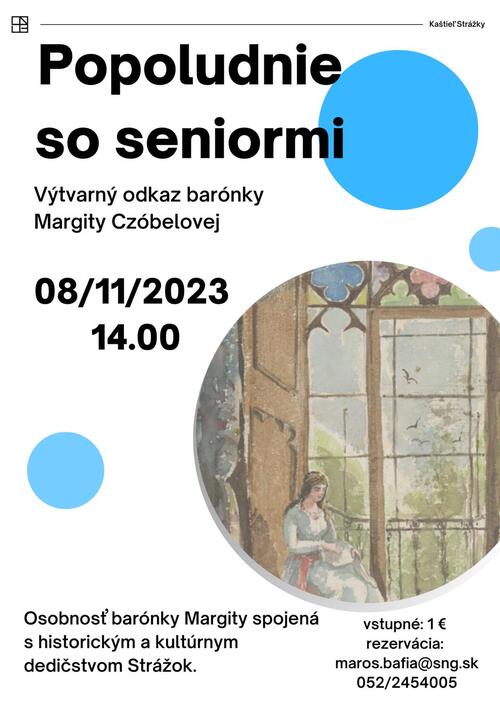 Plagát Popoludnie so seniormi: Výtvarný odkaz barónky Margity Czóbelovej
