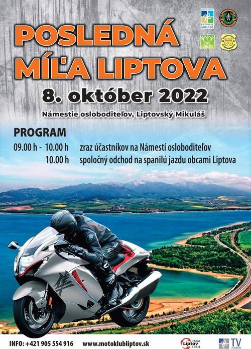 Plagát Posledná míľa Liptova 2022