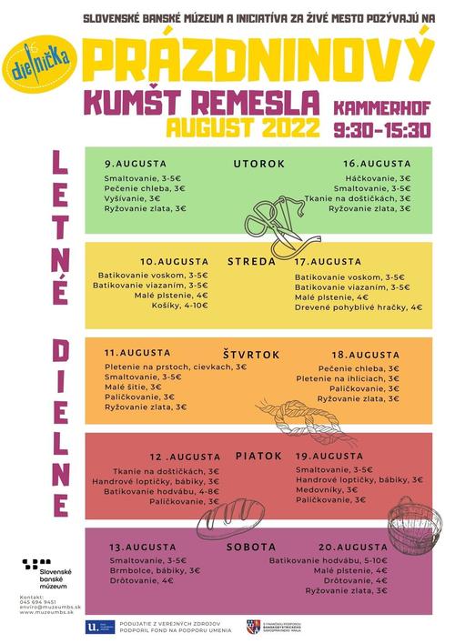 Plagát Prázdninový KUMŠT REMESLA 2022