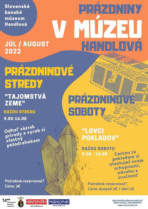 Plagát Prázdniny v múzeu Handlová