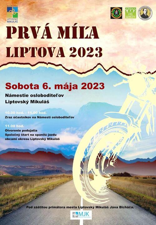Plagát PRVÁ míľa LIPTOVA 2023