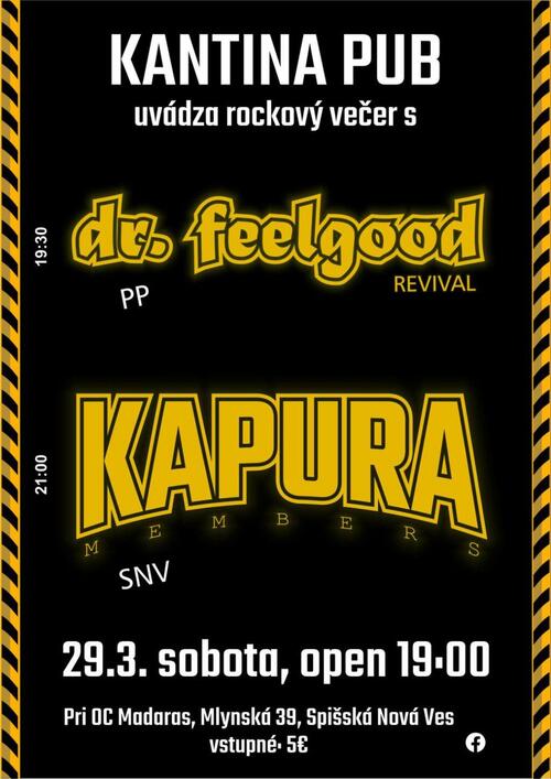 Plagát Rockový koncert / Kapura a Dr. Feelgood