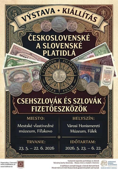 Plagát Slovenské a československé platidlá