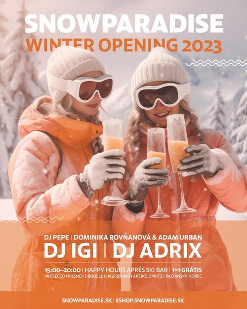Plagát Snowparadise WINTER OPENING 2023