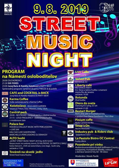 Plagát STREET music NIGHT 2019