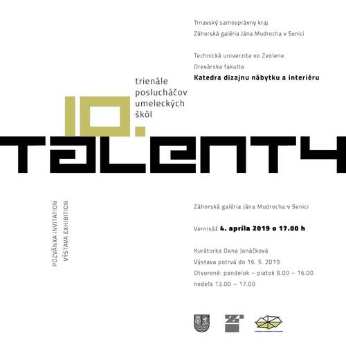 Plagát Talenty - 10. trienále poslucháčov umeleckých škôl
