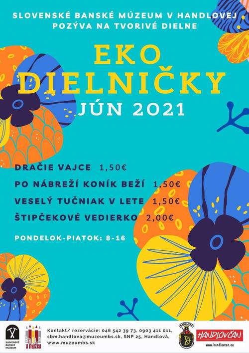 Plagát Tvorivé dielne v Ekodielničke v Handlovej