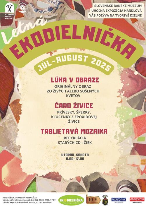 Plagát Tvorivé leto v Uhoľnej expozícii Handlová!