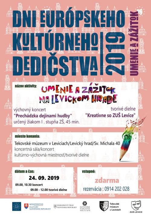 Plagát Umenie a zážitok na Levickom hrade