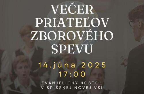 Plagát Večer priateľov zborového spevu