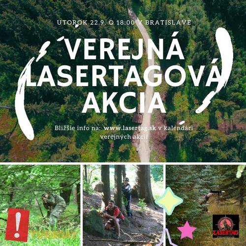 Plagát Verejná  laser-tagová akcia