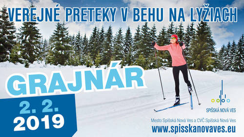 Plagát Verejné preteky v behu na lyžiach - Grajnár