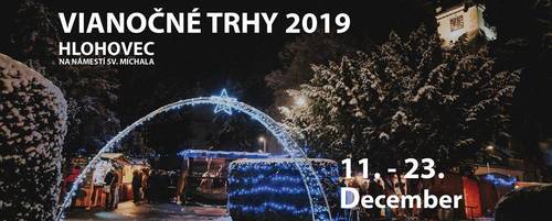 Plagát Vianočne trhy Hlohovec 2019
