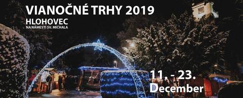 Plagát Vianočne trhy Hlohovec 2019